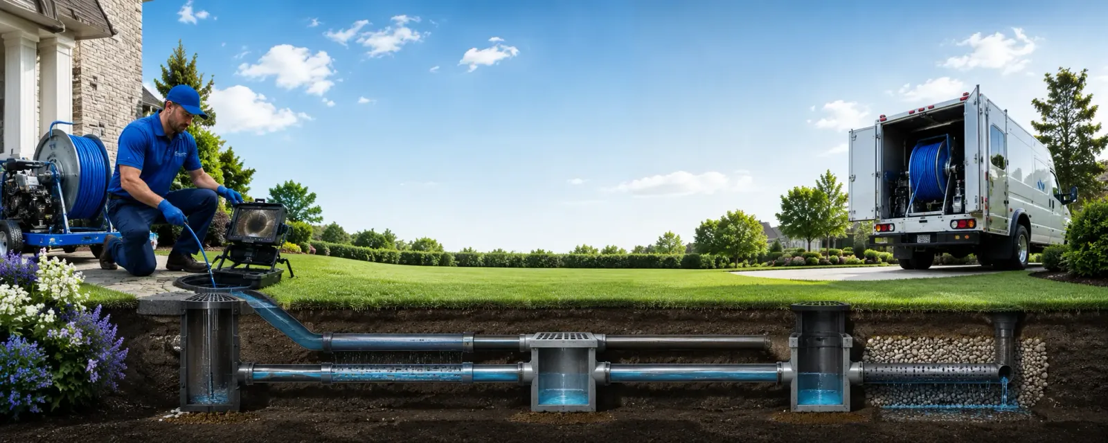 Outdoor drain cleaning information for Glasgow, WV